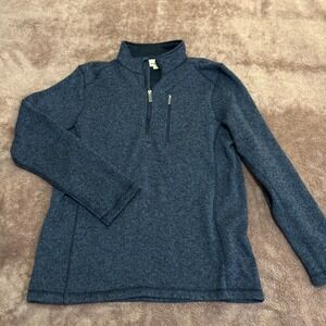 Woolrich‎ Sweatshirt Mens Medium Blue Long Sleeve 1/4 Zip Knit Outdoor Pullover